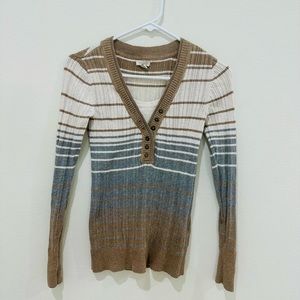 Sonoma - White/ Grey Sweater Top